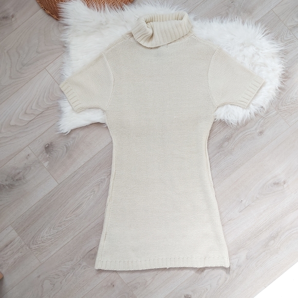 Seductions Beige Knitted Sweater Dress - Picture 2 of 10